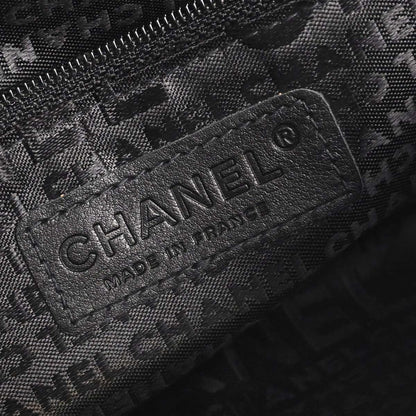 Chanel 2003-2004 Black Cotton Ice Cube Shoulder Bag