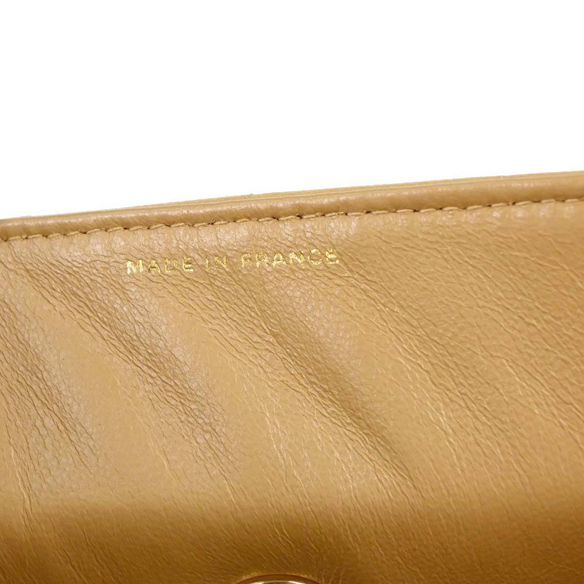 Chanel 2003-2004 Beige Lambskin Coco Bar East West Shoulder Bag