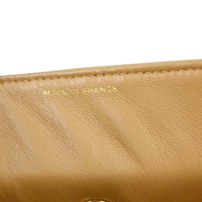 Chanel 2003-2004 Beige Lambskin Coco Bar East West Shoulder Bag