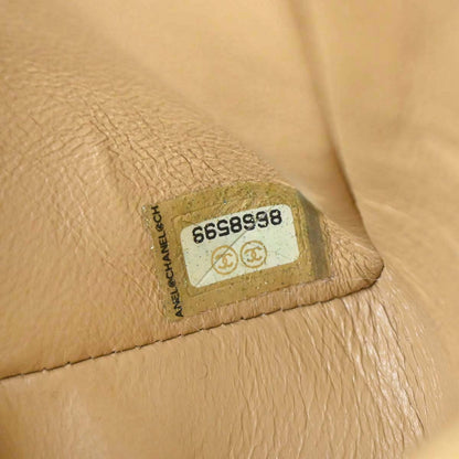 Chanel 2003-2004 Beige Lambskin Coco Bar East West Shoulder Bag