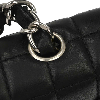 Chanel 2005-2006 Black Lambskin Choco Bar Camellia No.5 CC Clover Handbag