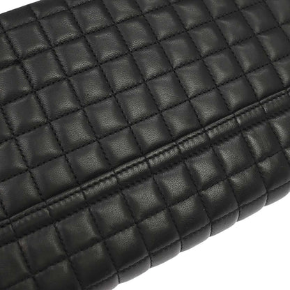 Chanel 2005-2006 Black Lambskin Choco Bar Camellia No.5 CC Clover Handbag