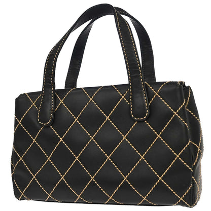 Chanel 2000-2001 Black Calfskin Wild Stitch Handbag