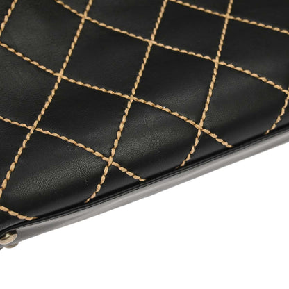 Chanel 2000-2001 Black Calfskin Wild Stitch Handbag