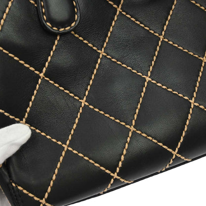 Chanel 2000-2001 Black Calfskin Wild Stitch Handbag