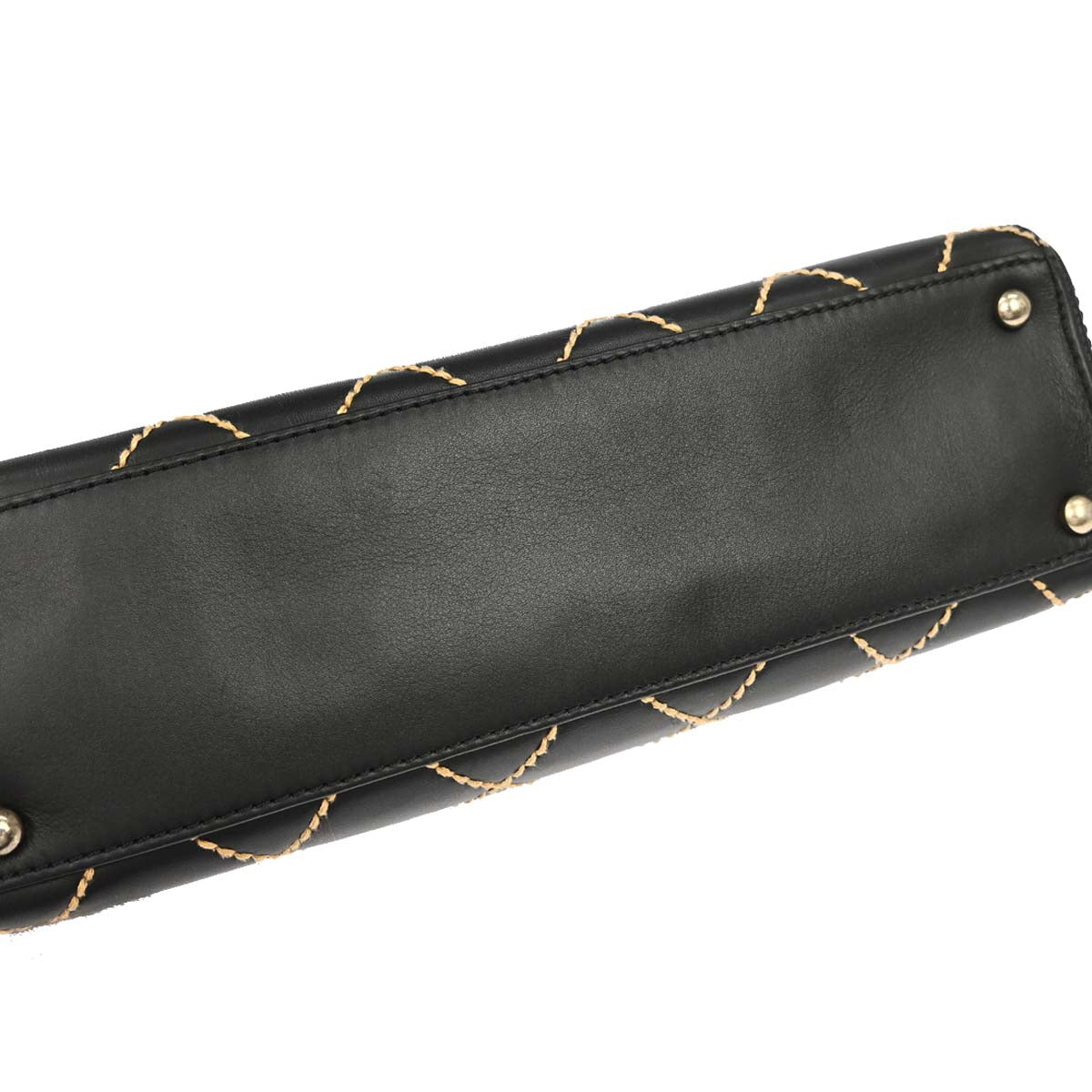Chanel 2000-2001 Black Calfskin Wild Stitch Handbag