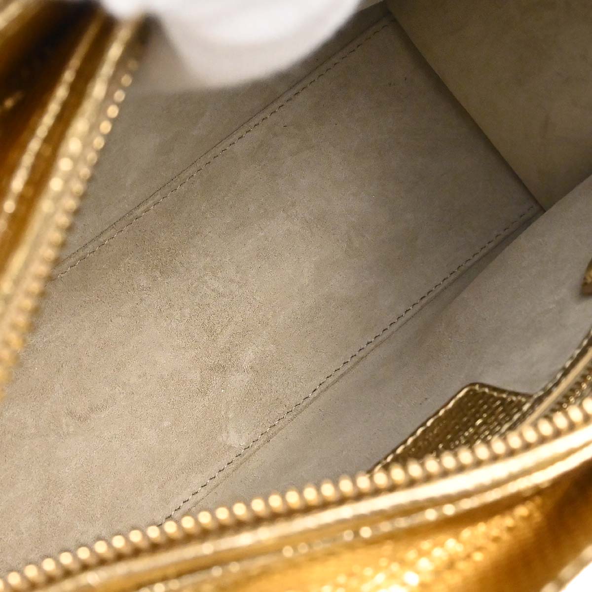Christian Dior * Gold Lizard Lady Dior Cannage 2way Shoulder Handbag
