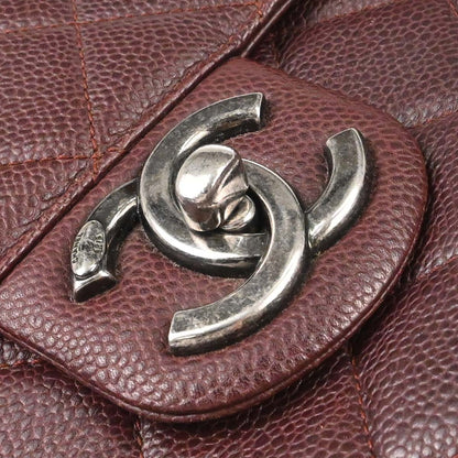 Chanel Brown Caviar Skin Retro Class 2way Shoulder Handbag
