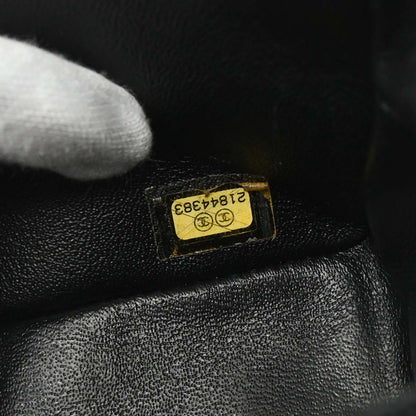 Chanel Black Caviar Skin Classic Single Flap Shoulder Bag