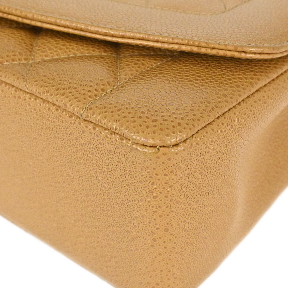 Chanel 1994-1996 Beige Caviar Skin Medium Diana Shoulder Bag