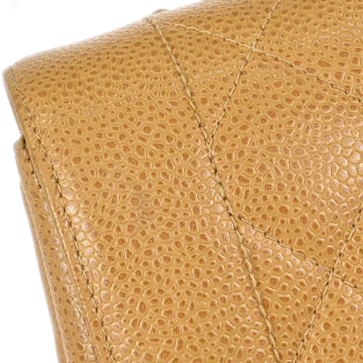 Chanel 1994-1996 Beige Caviar Skin Medium Diana Shoulder Bag
