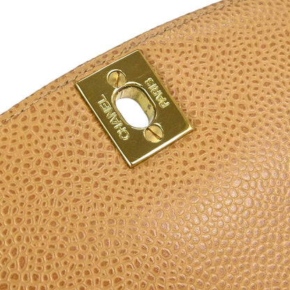 Chanel 1994-1996 Beige Caviar Skin Medium Diana Shoulder Bag
