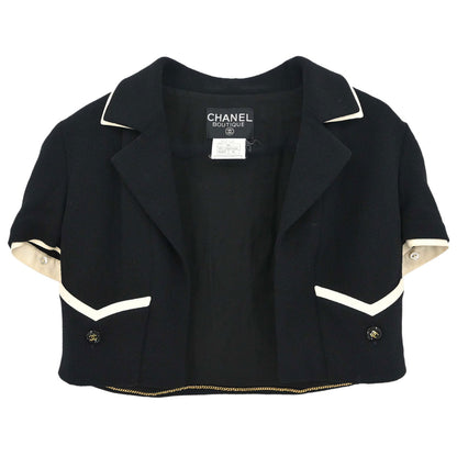 Chanel 1995 Short Sleeve Jacket Black #40