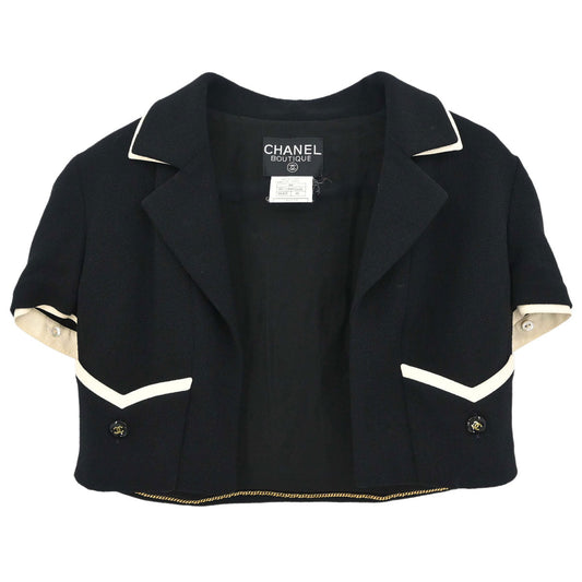 Chanel 1995 Short Sleeve Jacket Black #40