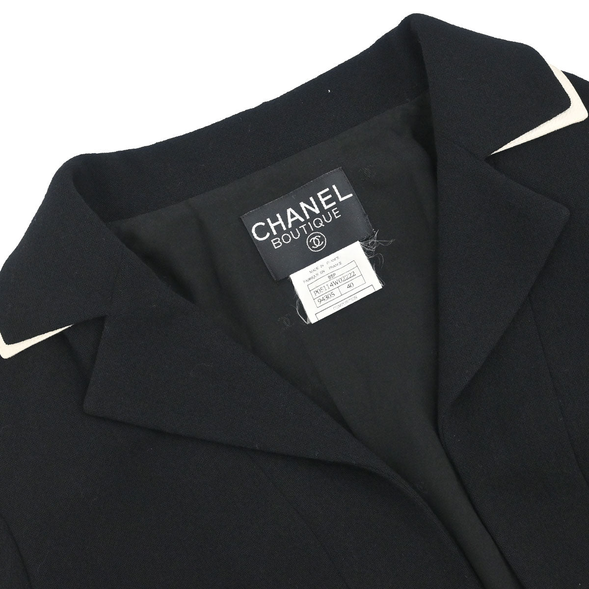 Chanel 1995 Short Sleeve Jacket Black #40