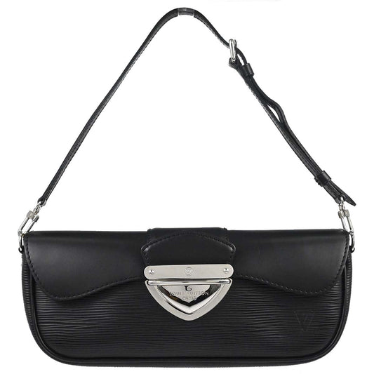 Louis Vuitton Black Epi Pochette Montaigne Handbag M59292