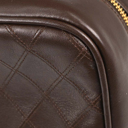 Chanel 1989-1991 Brown Lambskin Bicolore Pouch Clutch Bag