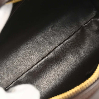 Chanel 1989-1991 Brown Lambskin Bicolore Pouch Clutch Bag