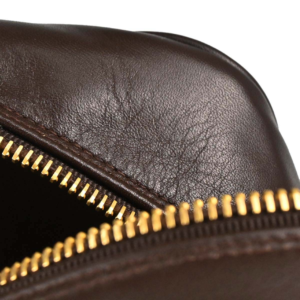 Chanel 1989-1991 Brown Lambskin Bicolore Pouch Clutch Bag