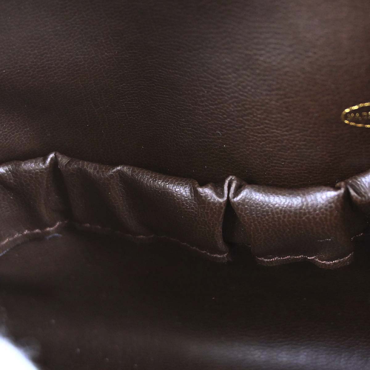 Chanel 1989-1991 Brown Lambskin Bicolore Pouch Clutch Bag