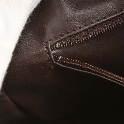 Chanel 1989-1991 Brown Lambskin Bicolore Pouch Clutch Bag