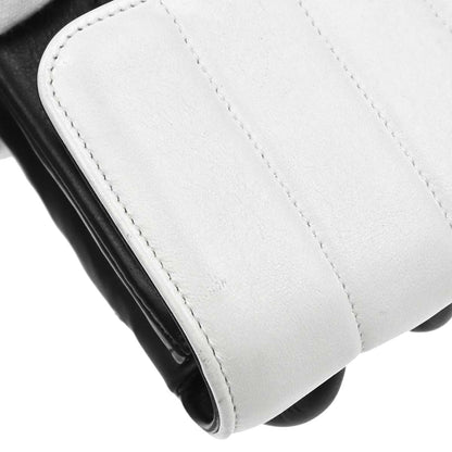 Chanel 1991-1994 Black White Lambskin Bicolor Flap Mademoiselle Shoulder Bag