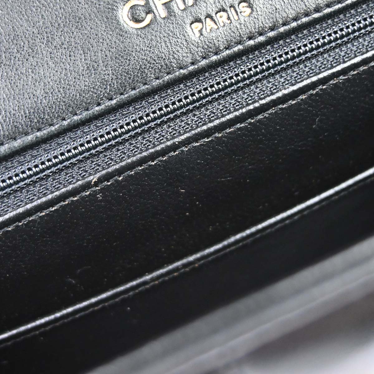 Chanel 1991-1994 Black White Lambskin Bicolor Flap Mademoiselle Shoulder Bag