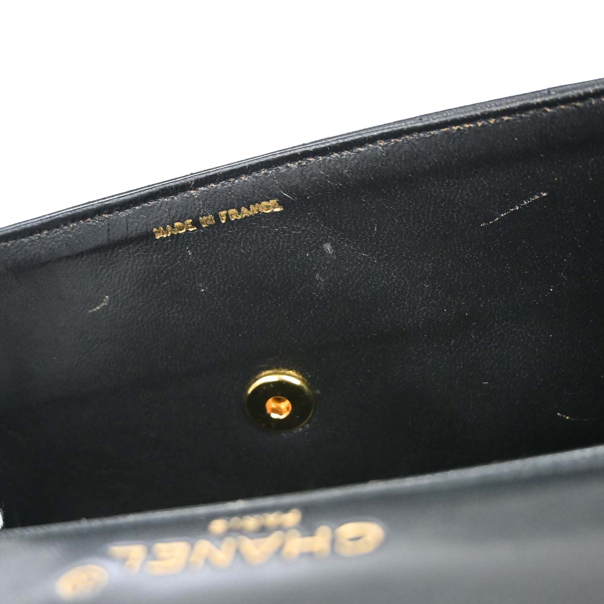 Chanel 1991-1994 Black White Lambskin Bicolor Flap Mademoiselle Shoulder Bag