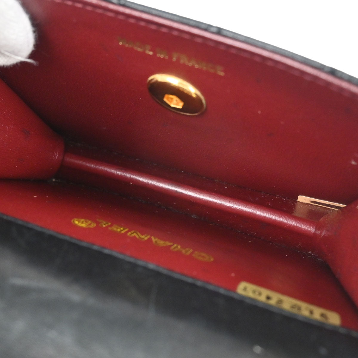 Chanel 1989-1991 Black Lambskin Straight Flap Shoulder Bag