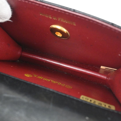 Chanel 1989-1991 Black Lambskin Straight Flap Shoulder Bag