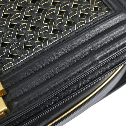 Boy Chanel Black Lambskin Large Shoulder Bag