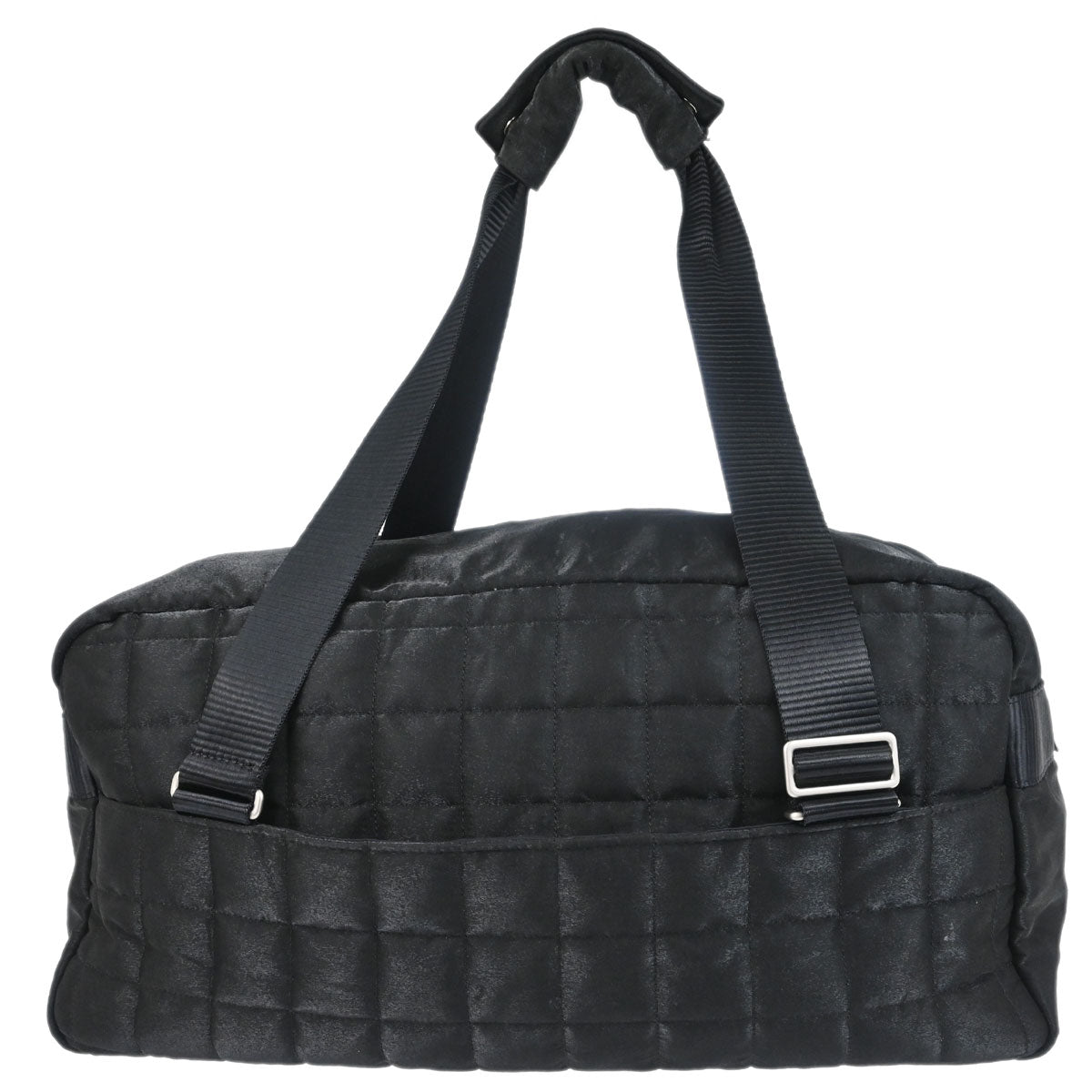 Chanel 2005-2006 Black Nylon Choco Bar Sport Line Duffle Handbag