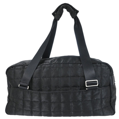 Chanel 2005-2006 Black Nylon Choco Bar Sport Line Duffle Handbag