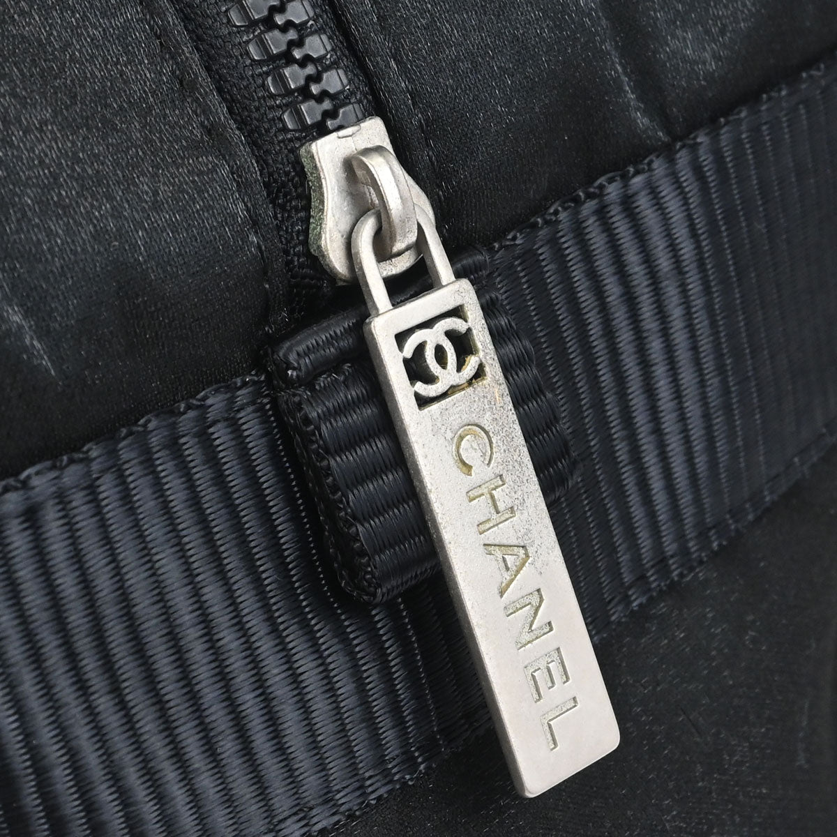 Chanel 2005-2006 Black Nylon Choco Bar Sport Line Duffle Handbag