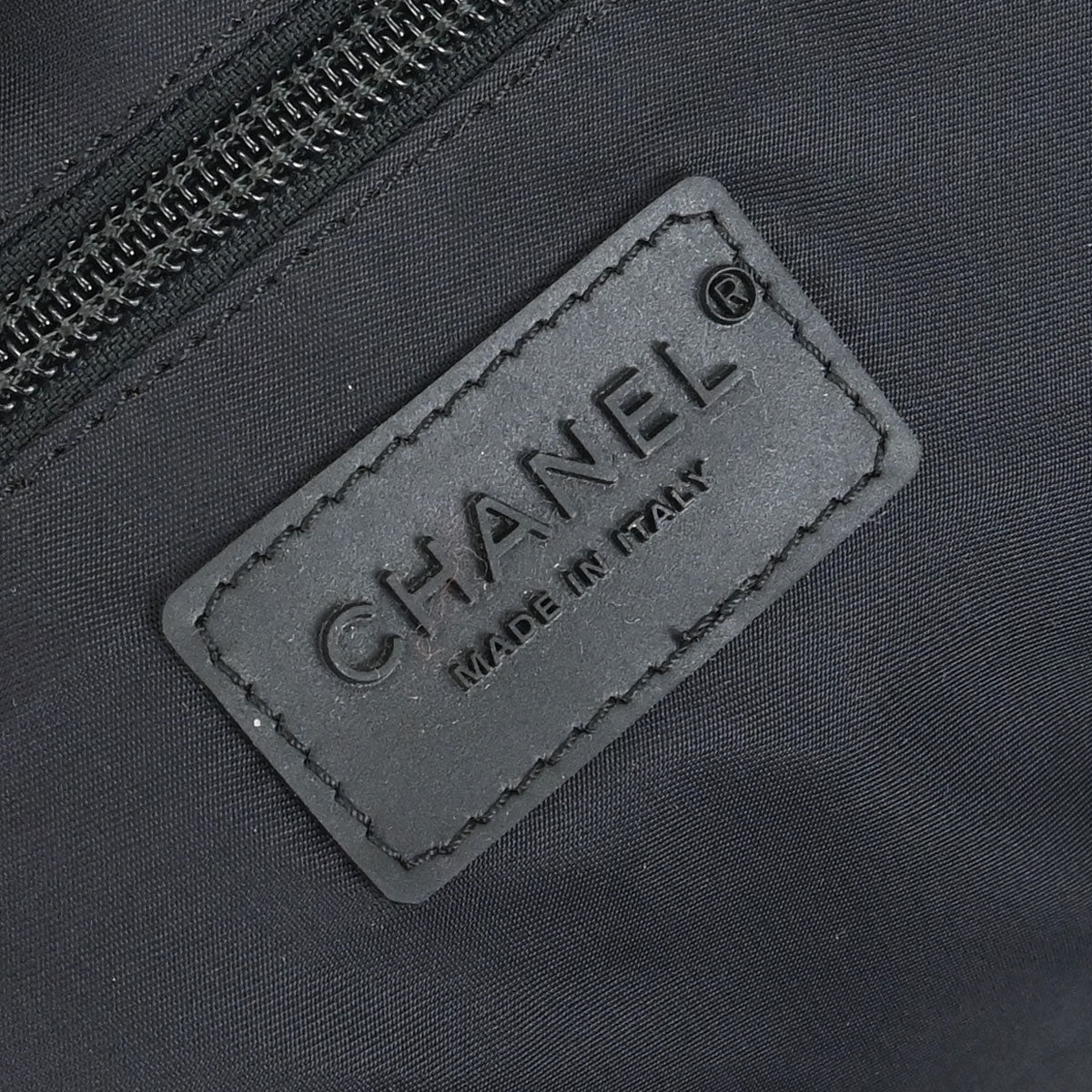 Chanel 2005-2006 Black Nylon Choco Bar Sport Line Duffle Handbag