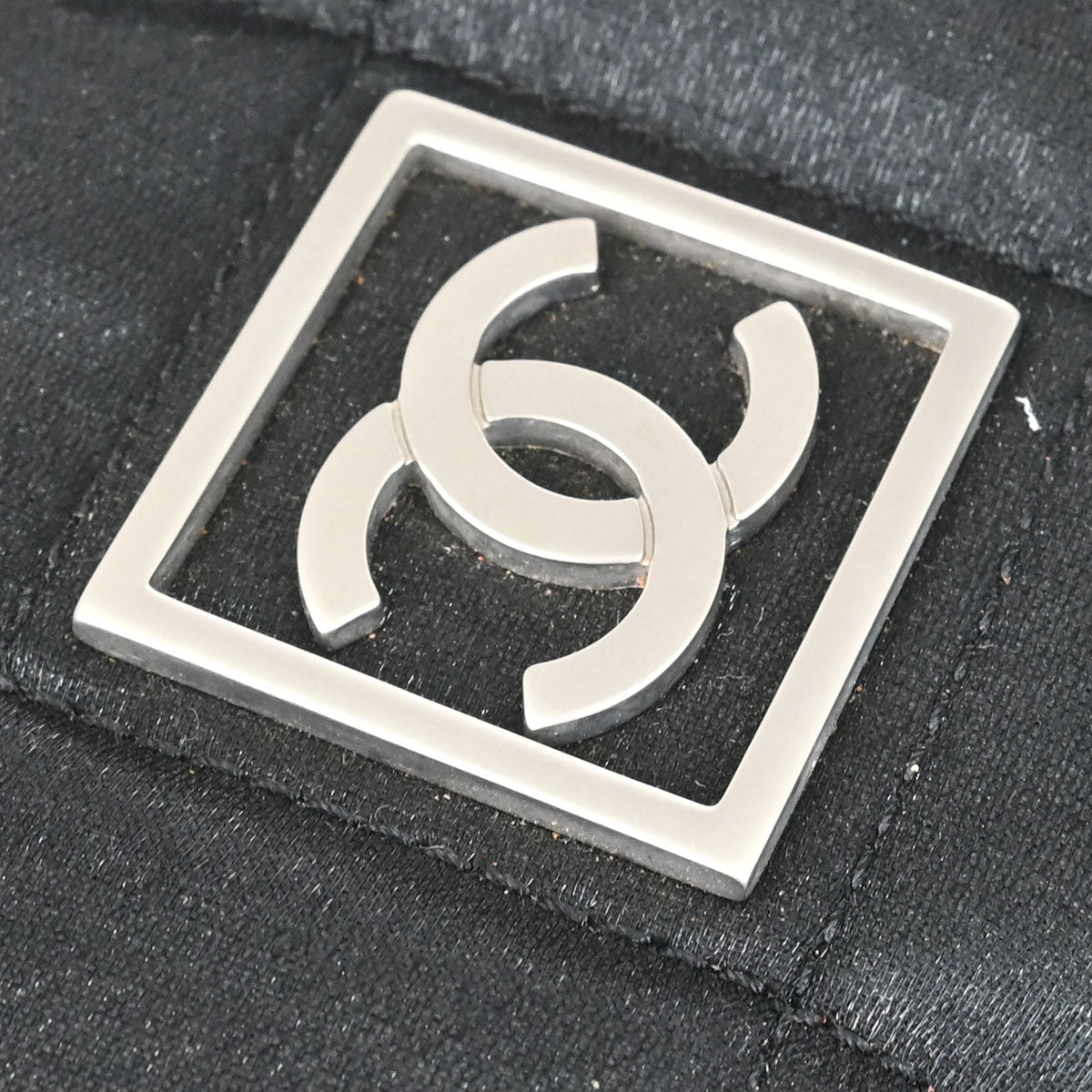 Chanel 2005-2006 Black Nylon Choco Bar Sport Line Duffle Handbag