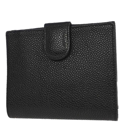 Chanel 2005-2006 Black Caviar Skin Bifold Wallet