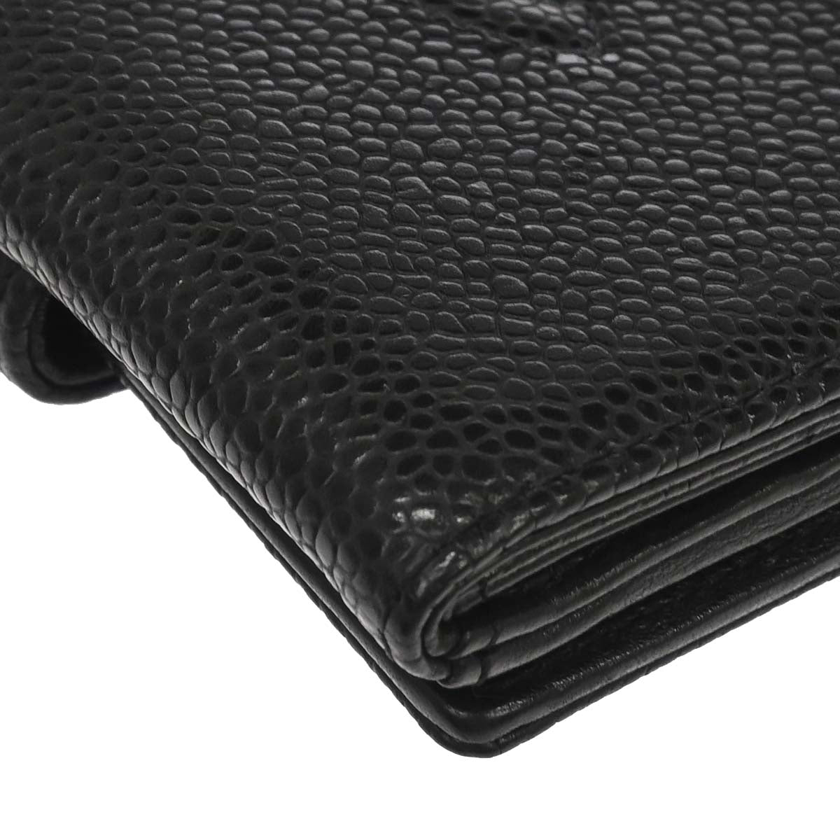 Chanel 2005-2006 Black Caviar Skin Bifold Wallet
