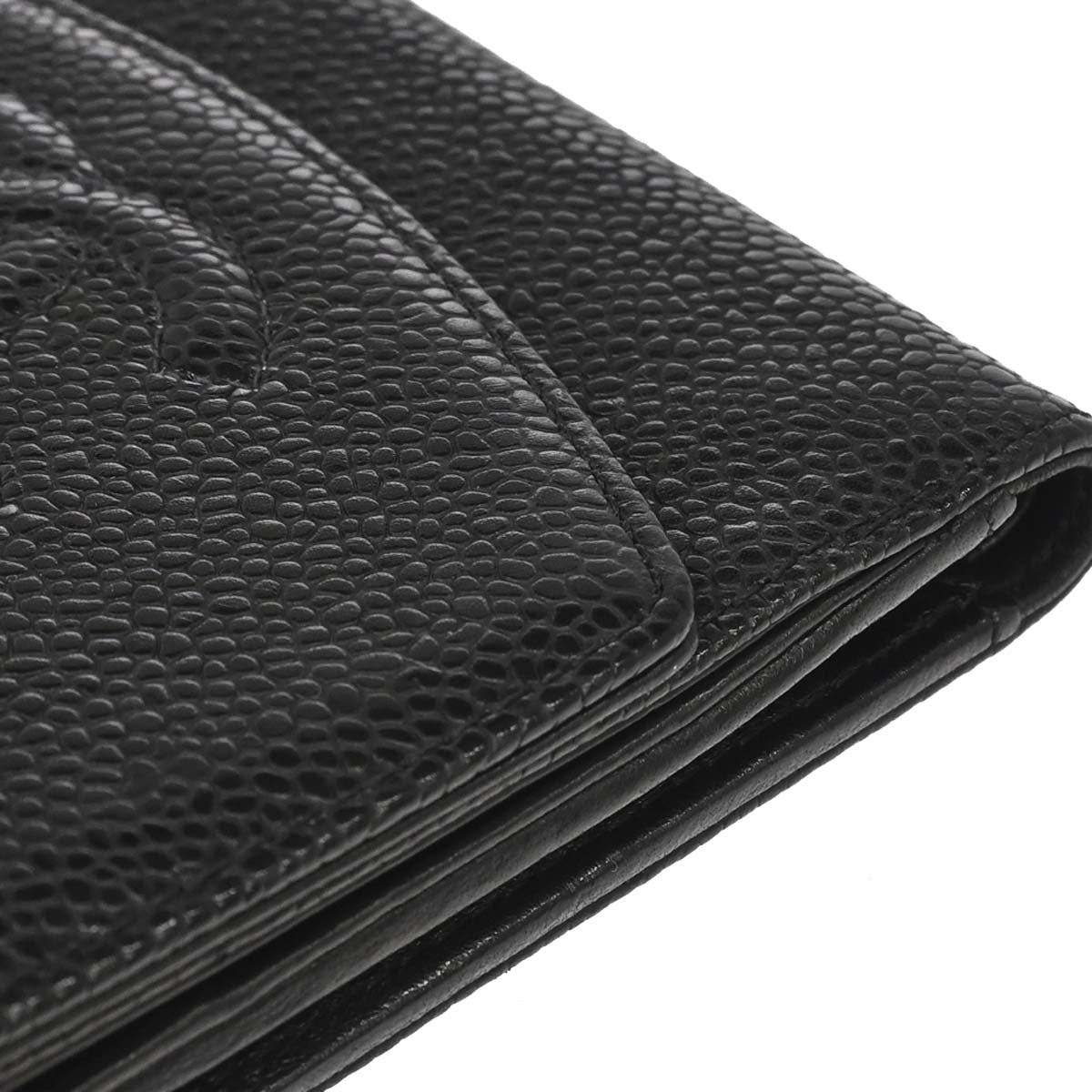 Chanel 2005-2006 Black Caviar Skin Bifold Wallet