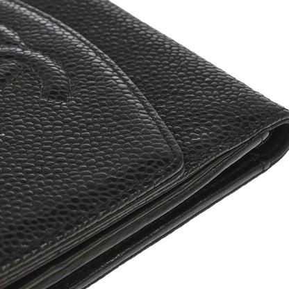Chanel 2005-2006 Black Caviar Skin Bifold Wallet