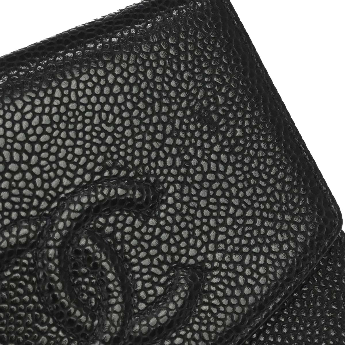 Chanel 2005-2006 Black Caviar Skin Bifold Wallet
