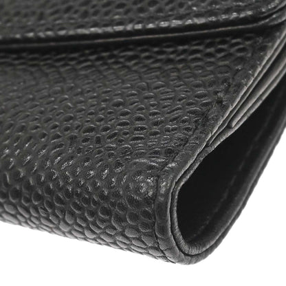 Chanel 2005-2006 Black Caviar Skin Bifold Wallet