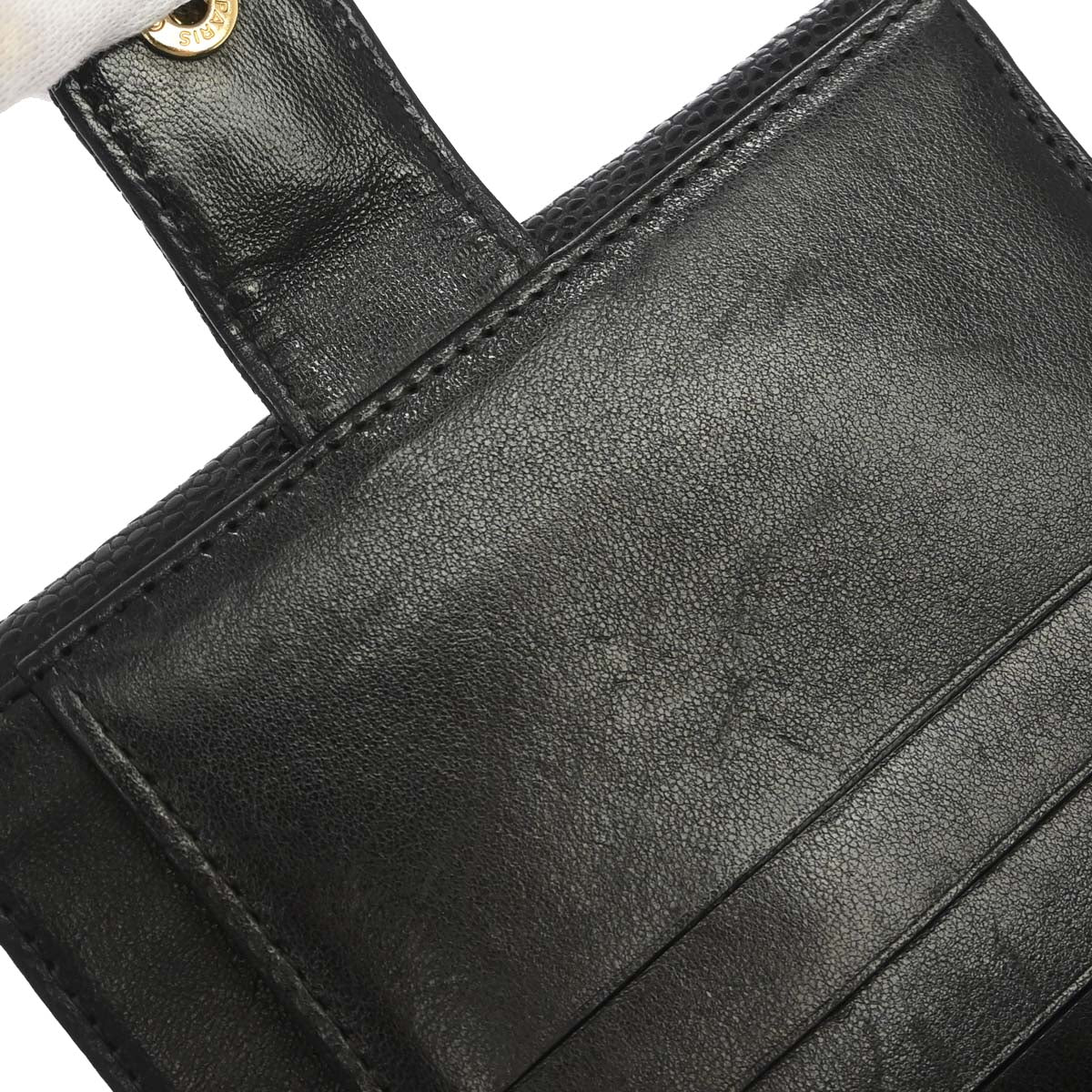 Chanel 2005-2006 Black Caviar Skin Bifold Wallet