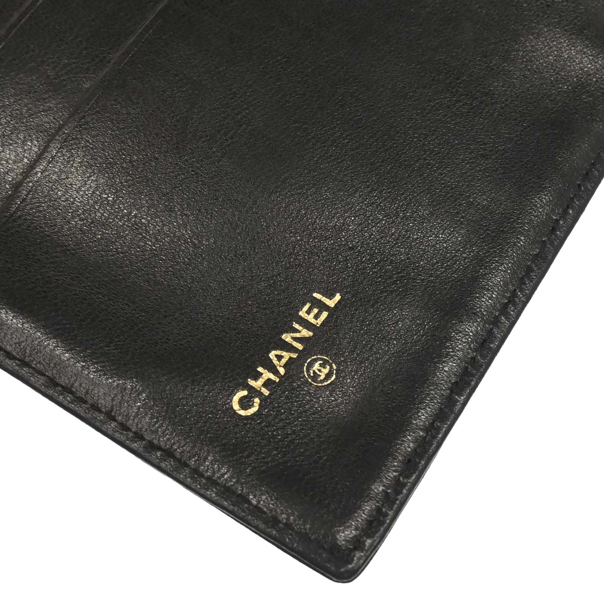 Chanel 1994-1996 Black Lambskin Long Wallet