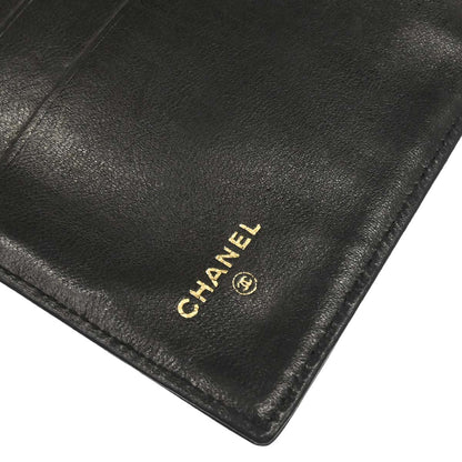 Chanel 1994-1996 Black Lambskin Long Wallet