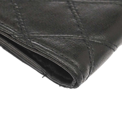 Chanel 1994-1996 Black Lambskin Bicolore Bifold Wallet