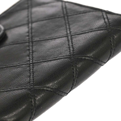 Chanel 1994-1996 Black Lambskin Bicolore Bifold Wallet
