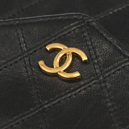 Chanel 1994-1996 Black Lambskin Bicolore Bifold Wallet