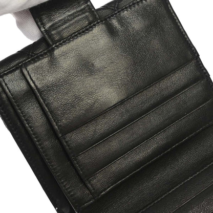 Chanel 1994-1996 Black Lambskin Bicolore Bifold Wallet