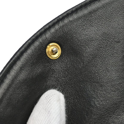 Chanel 1996-1997 Black Caviar Skin Bifold Wallet